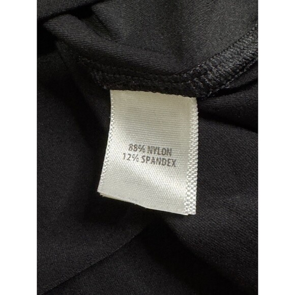 ST. JOHN CAVIAR Black Turtleneck Top M Nylon Spandex Stretch Knit - Picture 4 of 7